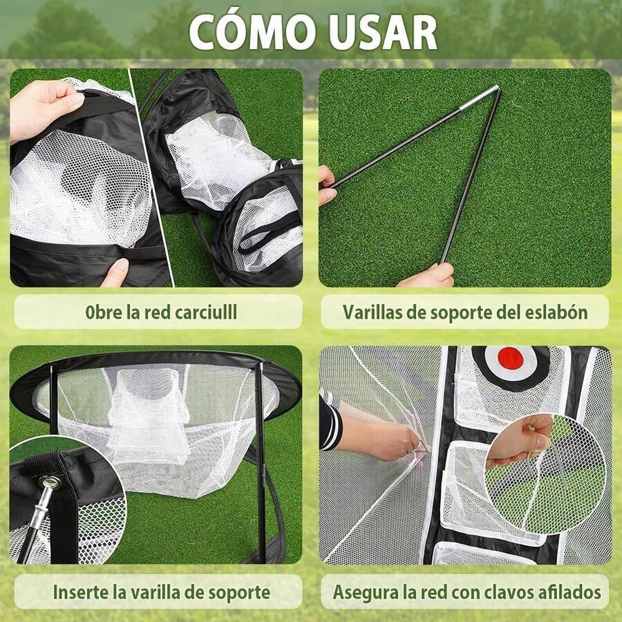 Wotes Portátil Equipo de Entrenamiento con Tapete de Golpeo, Kit de Entrenamiento para Bateo al Aire Libre, Removable Target Cutting Net
