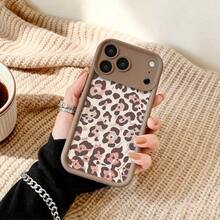 Kreativer Cartoonbraun Leopardenmuster-Handycase für iPhone 17, 16, 15, 14, 13 ProMAX und Fashion 17 Air mit weichen Rändern und Schutzdecke.
