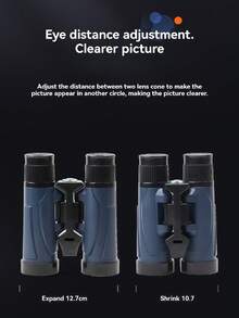 1 szt. Dziecięca lornetka o wysokiej rozdzielczości z możliwością odłączenia, przenośna lornetka/monokular do przygód na świeżym powietrzu z gwizdkiem i kompasem, regulowana odległość między oczami, zabawkowy teleskop, odpowiedni dla chłopców i dziewcząt, prezent świąteczny