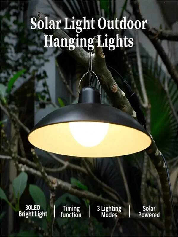 1 قطعة ضوء شمسي معلق، ضوء شمسي خارجي مقاوم للماء بإضاءة LED رأس واحد أو رأسين باللون الأبيض الدافئ متوفر بلونين وأربعة أحجام، ضوء شمسي معلق كزخرفة مع جهاز تحكم عن بعد، للاستخدام الداخلي في المستودع والحظيرة والغرفة والمرآب والحديقة