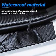 4Pcs Carbon Fiber Style Door Sill Protectors - Sport Anti-Scratch Protective Strips, Waterproof Door Edge Trim For Most Cars, SUVs, Trucks - Universal Fit For BMW, Mercedes, Audi, Etc., Suitable For All Cars - Easy To Install Exterior Accessories - Multicolor - View 7