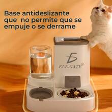 ELE-GATE Alimentador Automático 2 en 1 para Mascotas – Dispensador de Agua y Croquetas - Multicolor - Ver 4