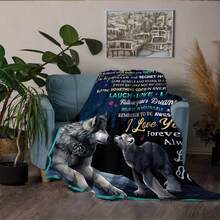 I'm Giving My Son A Fleece Blanket - A Heartwarming Design With Heartfelt Messages, A Heartfelt Message Design, Made With Love,Super Soft Flannel Printed  Blanket, As Birthday Gifts, Family, Wedding, Souvenir Blankets, Polyester Blankets Suitable For All Seasons, Washable, Machine Washable, Lightweight, Breathable, Comfortable, Warm, Unique, 280gsm For HimPersonalized Ideal Gifts For Her.  Perfect Nap, Camping, Travel, Home, Daily Life, Office Decoration, Birthday, Anniversary, Valentine's Day, Thanksgiving, Christmas, Halloween, Wedding, New Year Gifts ,Sofa,Bed,Car,Bedroom,Living Room,Office,  Outdoor Camping, Beach,Wall Decoration - 多色6 - 查看 4