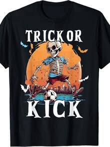 Soccer Skeleton Halloween Soccer Player Halloween  Boys T-Shirt - 款式16 - 查看 1