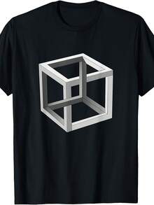 Impossible Optical Illusion Of The Cube T-Shirt - Style 6 - View 1