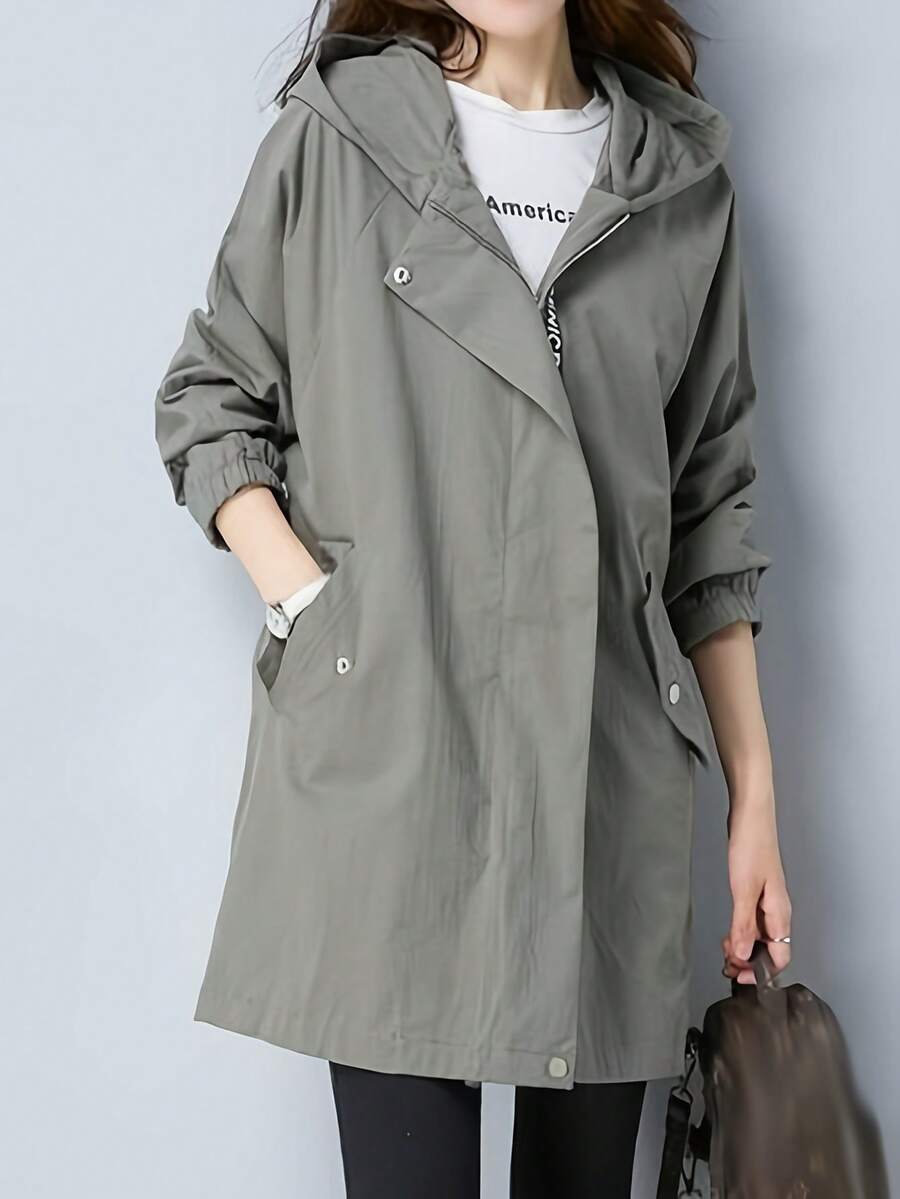 Plus Size Coats - Space Gray - View 1