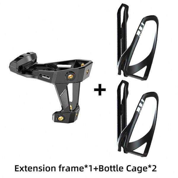1 Stück Fahrrad Flaschenhalter Erweiterungshalterung + 2 Stück Flaschenhalterungen, geeignet für Mountainbike und Rennrad
