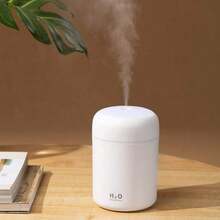 Colorful Cool Mini Humidifier, Essential Oil Diffuser, Aroma Essential USB Personal Desktop Humidifier For Car, Office Room, Bedroom Etc,2 Adjustable Mist Modes (White) - trắng - Xem 6