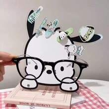 Boîte de rangement pour lunettes Sanrio hello kitty - Décoration de bureau avec nœud rouge, support d'affichage de lunettes, support pour pinces à cheveux - Cadeau pour filles, adolescentes, rentrée scolaire - Décoration pour la maison, le bureau, le dortoir, articles de papeterie et acceschats Hello Kitty, design mignon, surface lisse pour organisateur de rangement, essentiels de voyage, rentrée scolaire, stockage de dortoir, décoration d'automne