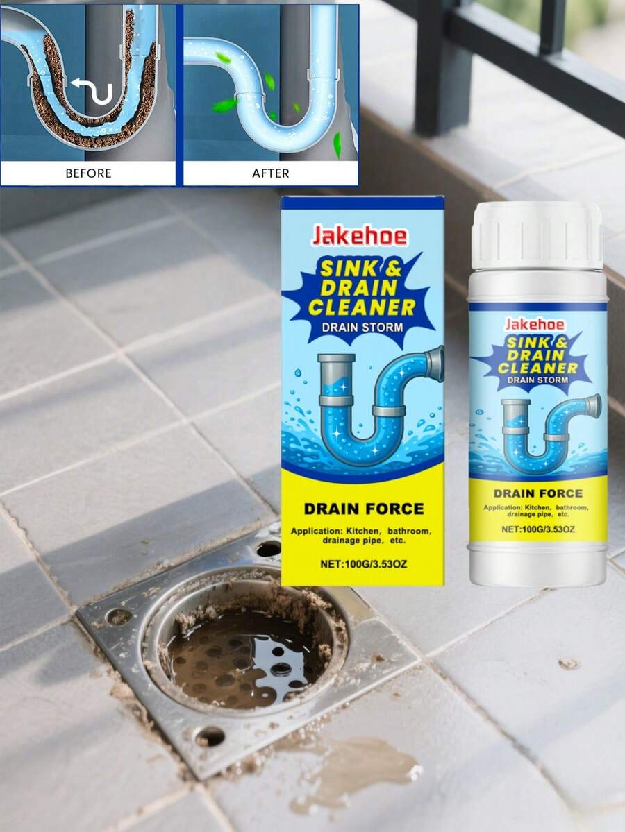 1pc/2pcs Pipe Cleaning, Deodorizing, Descaling, Pipe Unclogging Agent For Sink And Drain Pipes, Kitchen And Toilet Pipes, Quick Unclogging And Cleaning. Powerful Pipe And Drain Unclogging Agent, Effectively Removing Blockages. Liquid Cleaner For Clogged Pipes And Drains In Sinks Or Shower Basins. Liquid Pipe Cleaner For All Types Of Pipes