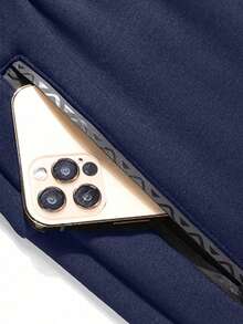 Men's Casual Trousers For Spring, Summer, Autumn And Winter, With Pockets And Zippers, Suitable For Daily Outings, Sports, Running, Hiking, Traveling And Casual Wear - 藍色 - 查看 3