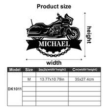 1 pièce Panneau métallique personnalisé pour moto, décoration murale de garage personnalisée, panneau de garage, panneau métallique pour couple de moto, œuvre d'art métallique pour moto - Cadeau pour les motards, Cadeau, Décoration pour couple de moto, Cadeau de mariage pour moto, Cadeau de Noël, Cadeau pour le père, le mari et le petit ami - Multicolore - Voir 15