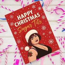 1 بطاقة تهنئة عيد الميلاد للكبار بالظرف (11 سم * 16 سم) - تصميم "عيد ميلاد سعيد يا سكر"، مشهد احتفالي مضحك، مثالية للأصدقاء، مناسبة لاحتفالات عيد الميلاد، بطاقة تهنئة عيد الميلاد المضحكة|بطاقة عيد ميلاد مضحكة|بطاقة تهنئة ورقية - متعدد الألوان - مشاهدة 1