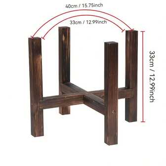 1pc Wood Cross Flower Stand, Nordic Style Floor Standing Flower Rack - For Living Room Balcony Potted Plants, Sturdy Load-Bearing, Fits Multiple Pots, Minimalist Design Suits Various Home Decor Styles (Available In Large/Medium/Small Size)