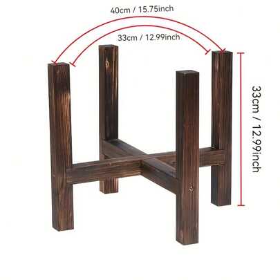 1pc Wood Cross Flower Stand, Nordic Style Floor Standing Flower Rack - For Living Room Balcony Potted Plants, Sturdy Load-Bearing, Fits Multiple Pots, Minimalist Design Suits Various Home Decor Styles (Available In Large/Medium/Small Size)