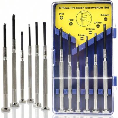 6 PCS Precision Screwdriver Sets, Eyeglass Repair Kit Screwdriver, Mini Screwdriver Set