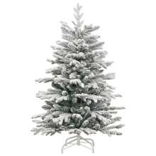 Artificial Hinged Christmas Tree White 150 Cm PE And PVC - White - View 5
