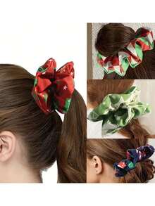 20-2 Pcs Christmas Hair Bands,Christmas Themed Printed Satin Headbands, Festive Decorative Hair Accessories, With High Elasticity, Durability, Lightweight, Breathable And Softness, Designed With Christmas Tree And Snowflake Patterns In Various Colors, Suitable For Bedroom, Bathroom, Outdoor, Christmas, Back To School.Hair Accessories, Headbands Hair Accessories - Multicolor - View 6