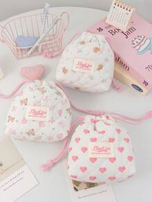 1pc Cute Quilted Camera Bag, CCD Storage Bag, Camera Bag, Soft Material, Anti-Drop And Dust-Proof, Small Pouch, Suitable For Black Card Camera Storage, Minimalist And Portable, Anti-Drop And Scratch-Resistant, Multi-Purpose For Outdoor Use, Camera Accessories Travel Essential, Cruise Essential, Dorm Essential, Birthday Gift, Bridesmaid Gift, Mother's Gift, Teacher's Gift, Valentine's Gift - Multicolor - View 4