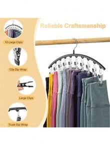 Closet Pantyhose Storage Rack, Curved Multi-Functional Drying Rack, Metal Yoga Pants Hanger, Non-Slip Underwear Hanger, Hanging Storage Rack, Suitable For Bedroom, Living Room, Walk-In Closet, Organizes Pants, Skirts, Socks, Scarves, Maximizes Space Utilization - Multicolor - View 10