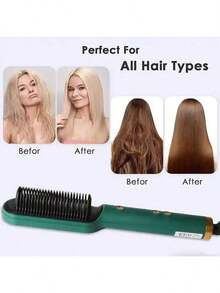 RAF Máy duỗi tóc, lược duỗi tóc, máy uốn tóc tạo độ phồng bằng ion âm và máy duỗi tóc đều thích hợp để tạo kiểu tóc bồng bềnh và có được hiệu ứng tóc thẳng. Chúng được thiết kế với khả năng chịu nhiệt. Món quà tuyệt vời nhất cho Ngày Valentine và Giáng sinh. - Xem 6