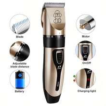 Electric Pet Grooming Kit For Cats And Dogs, USB Rechargeable Pet Electric Clipper Kit For Dogs, 4in 1 Low Noise Cordless Silent Claw Trimmer Nail Grinder, Clippers For Trimming Thick And Thin Hair, Pet Shaver For Small And Large Dogs And Cats. - Clipper + 4PCS Limited Comb - View 6