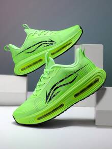 L.S.W.P Men's Running Shoes, Featuring Breathable Mesh Design For Maximum Comfort. Outdoor Shock-Absorbing Running Shoes With High-Rebound Cushioning Technology For Smooth And Comfortable Running, Enhanced Support, Fashionable White Design Suitable For Sports Performance And Everyday Wear