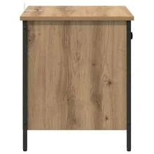 vidaXL Nachttisch Aus Eichenholz-Optik, 40 X 42 X 50 Cm, Holzwerkstoff - Yellow - View 7