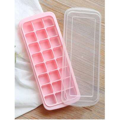 1pc Silicone Ice Brick Mold, Multicolor Transparent 14/24 Grids Ice Brick Ice Tray, Suitable For Refrigerator