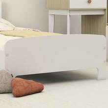 QABA Toddler Bed, Kids Bed Frame For Girls And Boys, Kids Bedroom Furniture For Ages 3-12 Years, White - 白色 - 查看 8