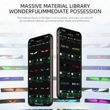 Reletech Car LED Flexible Soft Screen Advertising Display - USB Powered Car Ambient Light With APP & Bluetooth Control, Demon Eye Design For Store Window Decor