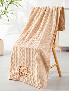 1pc Coral Fleece Cabana Towel, Super Soft, Absorbent, Skin-Friendly, Ideal For Bathroom, Gym, Hotel, Beach Vacation, Daily Essential, Perfect Gift For Everyone Shower Towels For Beauty Salon, Hotel Sports, Home Essentials, Towel, Skin Care Bath Towel Sheet - Multicolor - View 9