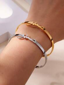 1pc Personalized Patience Arabic Letter Pendant Necklace, Unisex, 18K Gold Plated Stainless Steel Adjustable Chain, Islamic Gift, Fashion Jewelry Accessory - N05200 - View 5