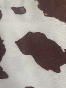 Plus Size Women's Clothing Bohemian Retro Printed Loose Lantern Sleeves, V-Neck,Cow Pattern Casual And Fashionable Bohemian Elegant Dress For Women - Multicolor - View 10