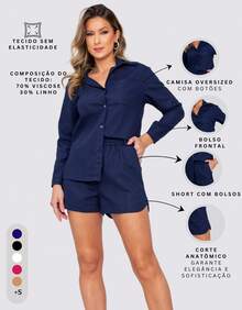 Women Two-Piece Outfits - Màu xanh hải quân - Xem 6