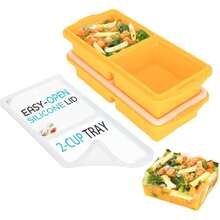 Silicone Freezer Tray With Lid-Soup Freezer Container Molds-2-Cup Extra Large Ice Cube Tray-Makes 4 Perfect 500ml Portions Cubes, For Freezing Soup,Stews,Sauces.Oven&Dishwasher-(2-Pack),24824146 - Màu Hồng  Dưa hấu - Xem 1
