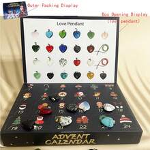 24pcs Christmas Advent Calendar With Crystal Gems, 24-Day Christmas Countdown Calendar, Children's Gift