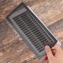 4pcs Magnetic Floor Vent Mesh Covers 4*12in/ 4*10in Durable Air Vent Screen Register Trap For Wall ,Ceiling, Floor,Catch Debris Hair Dust Toy Easy To Install, Black White - Multicolor - View 10