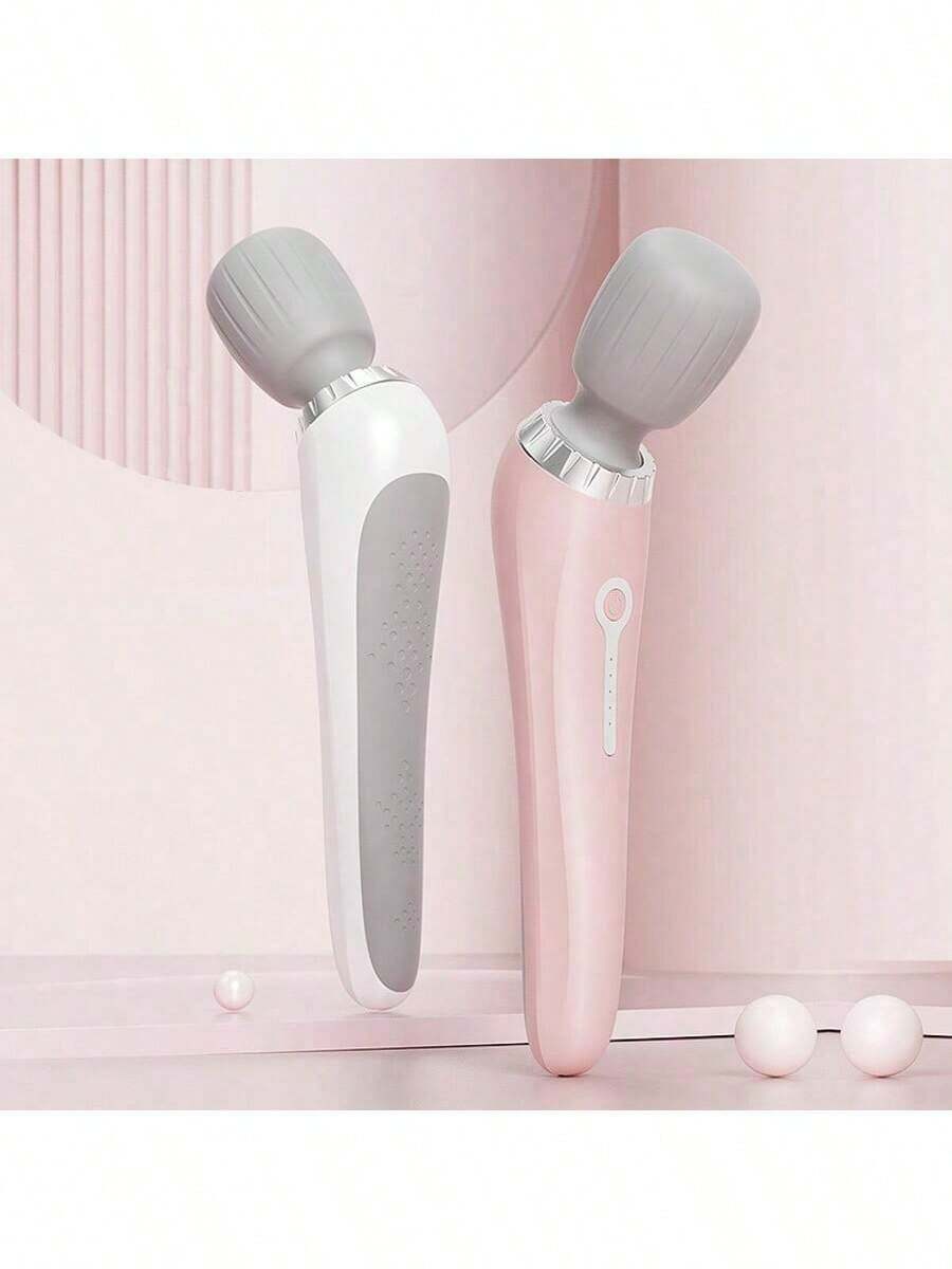 cotsoco 1pc, Handheld Electric Massager, Mini Multi-Function Massage Wand For Neck, Back, Leg & Waist, USB Rechargeable, 5 Intensity Level, Tool For Women, Suitable As A Holiday Gift - Hồng - Xem 1