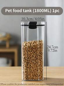 1 hộp đựng thức ăn cho thú cưng, hộp đựng thức ăn cho mèo, hộp đựng 460ml/700ml/950ml/1300ml/1800ml, có thể đựng thức ăn cho mèo hoặc chó, nắp đậy kín có vạch chia độ, hộp đựng và sắp xếp thức ăn cho thú cưng tiện lợi - Trong sáng - Xem 15