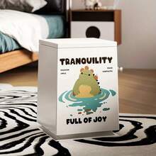 سلة مهملات صغيرة مع غطاء، سلة مهملات منزلية مع غطاء للغرفة المعيشية والحمام والنوم، حجم كبير