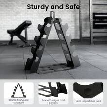 Black Dumbbell Storage Organizer – Multi-Tier Weight Rack For Home Gym, Holds Dumbbells And Accessories In Style - Black - View 5