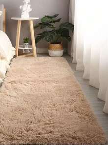 1.30 X 0.50 M Soft Shaggy Runner Rug For Bedroom Hallway Bedside - Đồng - Xem 3