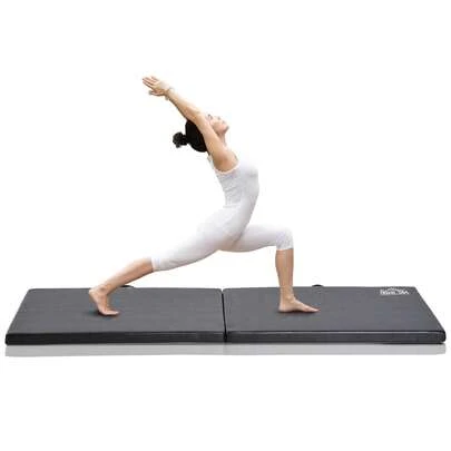  HOMCOM Tappetino da Ginnastica Pieghevole, Materassino Fitness Spesso 5 cm e Antiscivolo, Tappeto da Palestra Salvaspazio per Yoga e Pilates, 180x60 cm