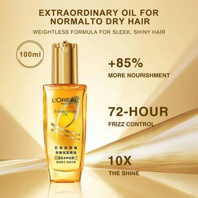  Champú Elvive Nutri-Gloss Luminoso de L'Oreal (Apto para cabello normal a seco) 100ml - 3.38fl.Oz