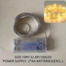 1 Stück 10/20/30/50/70/100 LED Lichterkette, 1/2/3/5/7/10m, geeignet für Raumdekoration, kreatives Geschenk, Blumenstrauß Dekoration, Fairy Lights