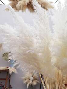 10 piezas, 45cm de alto Ramo de flores de pasto pampa blanco natural esponjoso, decoración de mesa para bodas, estilo bohemio, verano y otoño, graduación, regreso a clases, Día de la Independencia, Día de la Madre, Navidad