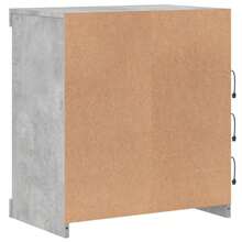 vidaXL Sideboard mit LED-Beleuchtung, betongrau, 60,5 x 37 x 67 cm