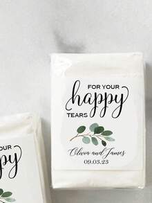 For Your Happy Tears Tissues - Custom Tissue Favors For Graduation - Personalized Tissue Packs + Labels - Tissue Stickers - Wedding Tissues ,Forever Love, Class Of 2026, Wedding Accessories, Personalized Gift - Multicolor - View 17