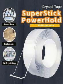 Băng keo hai mặt tái sử dụng Nano Magic, keo dính cao không để lại cặn, bền, có thể giặt, trong suốt, keo gel tái sử dụng, thích hợp cho đám cưới, trang trí ngày lễ tình nhân, trang trí sinh nhật, cố định ổ cắm điện, áp dụng cho nhà bếp, văn phòng, nhà ở và lắp đặt trên ô tô | Băng keo hai mặt, phòng tắm, nhà bếp, nhà ở, băng dính cố định bóng bay tiệc tùng, tường nhà, băng dính cố định bàn làm việc - Nhiều màu - Xem 2